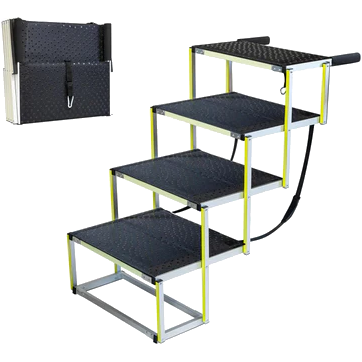 4-stufige breite Auto Hundetreppe