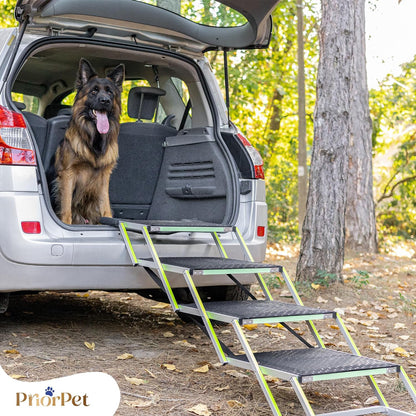 4-stufige breite Auto Hundetreppe