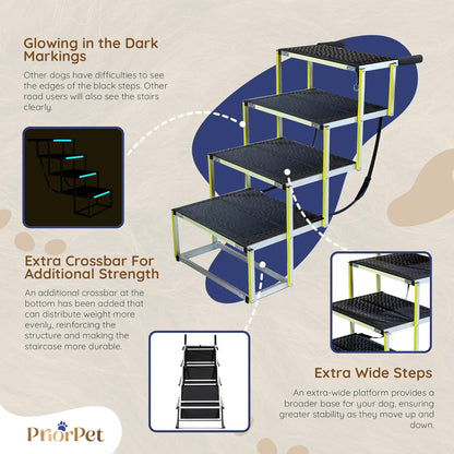 4 Steps Wide Outdoor Dog Stairs - Used Like New