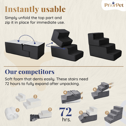 Dog Stairs for Sofa - 4 Steps
