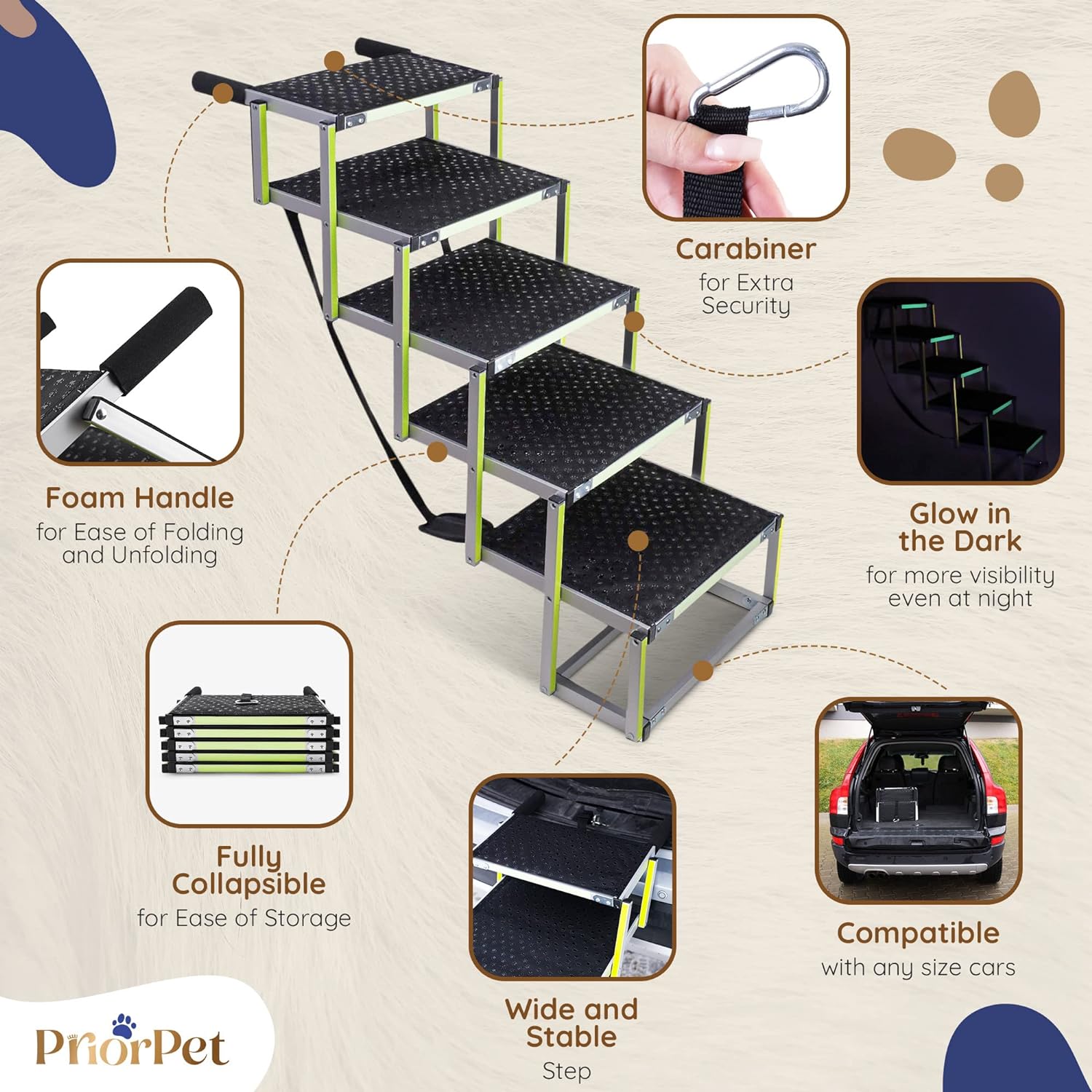 Dog Stairs for Large Dogs 5 Steps PriorPet