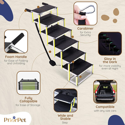 6 Step Outdoor Dog Stairs