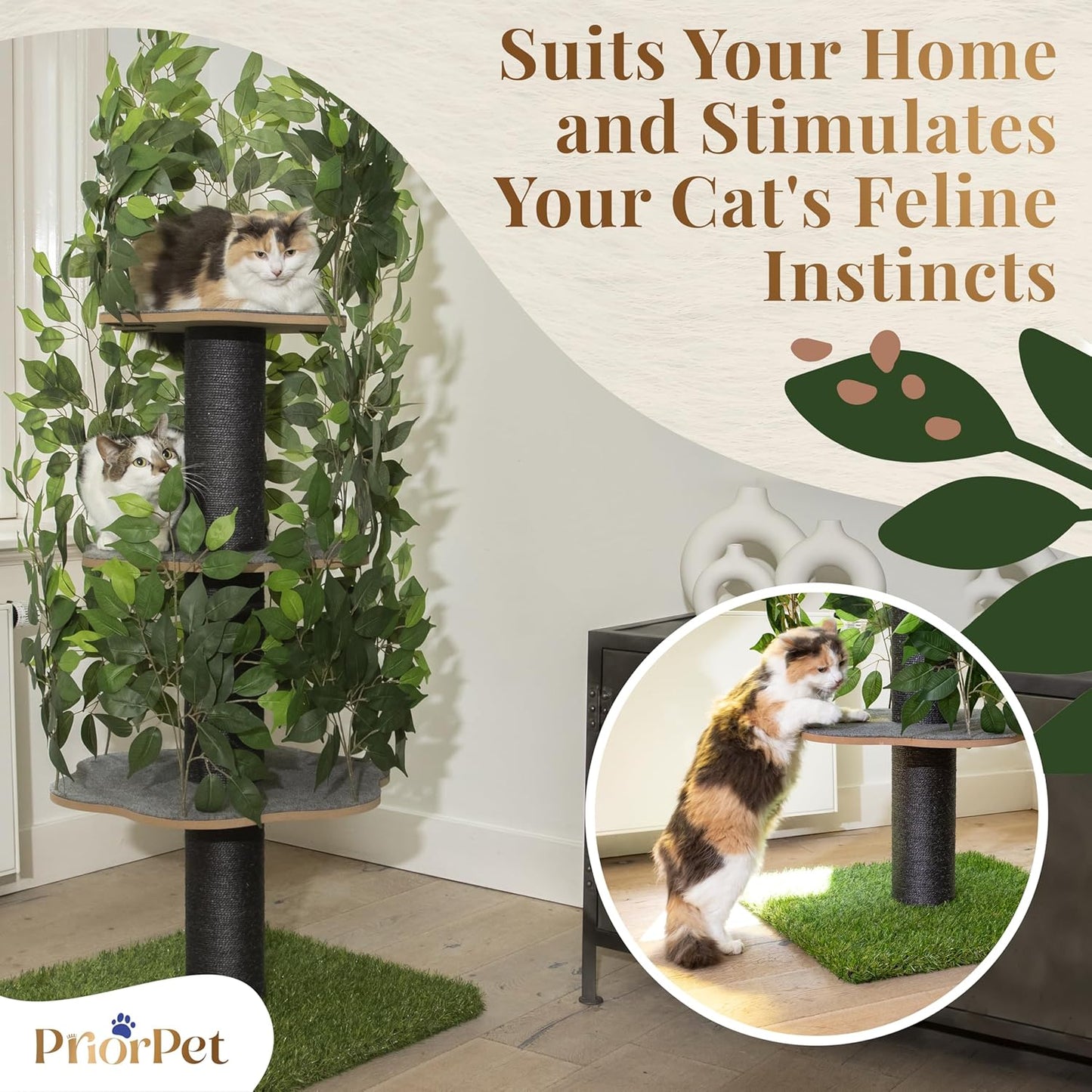 Cat Tree with Interchangeable Leaves