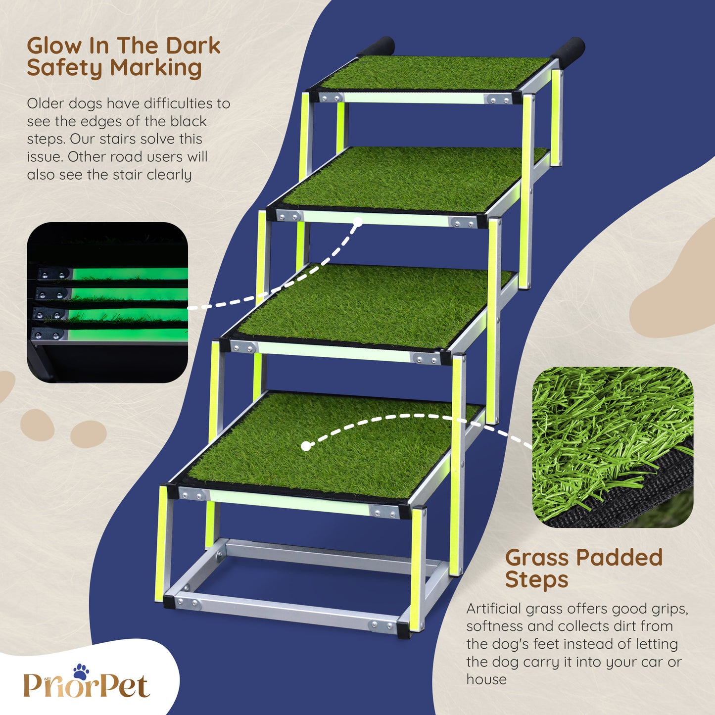 4 Steps Outdoor Dog Stairs