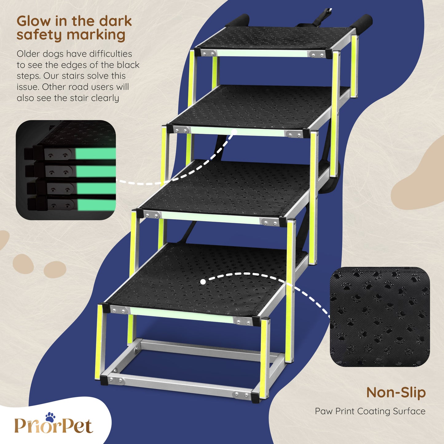 4 Steps Outdoor Dog Stairs