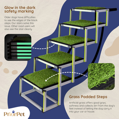 5 Steps Outdoor Dog Stairs